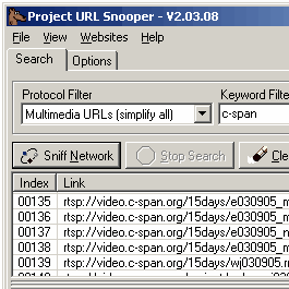 Get the actual media stream url using URL Snooper