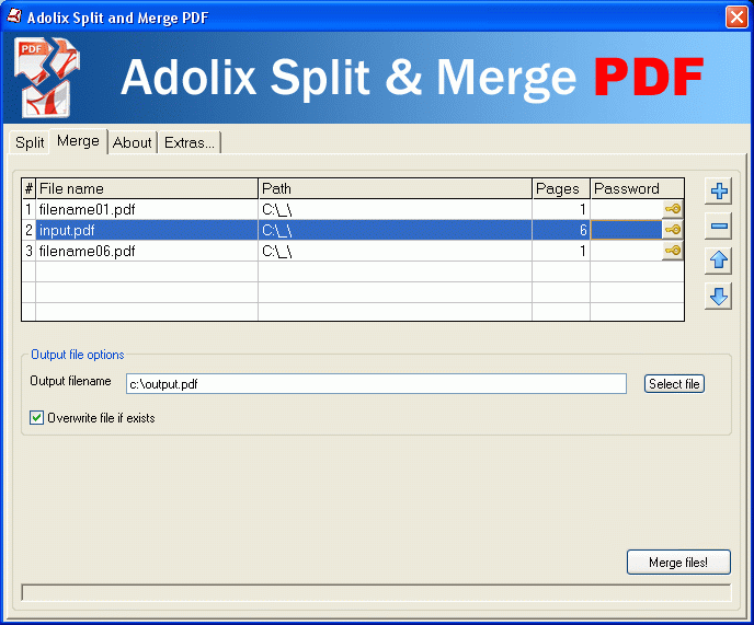 Freeware : Adolix Split & Merge PDF v1.3