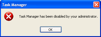 Error Solution : Task Manager Has Been Disabled By Your Administrator.